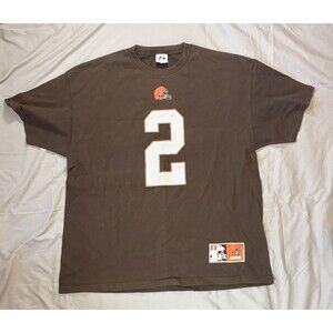 Cleveland Browns Shirt Mens 2XL NFL Football Majestic Johnny Manziel 2 Jersey